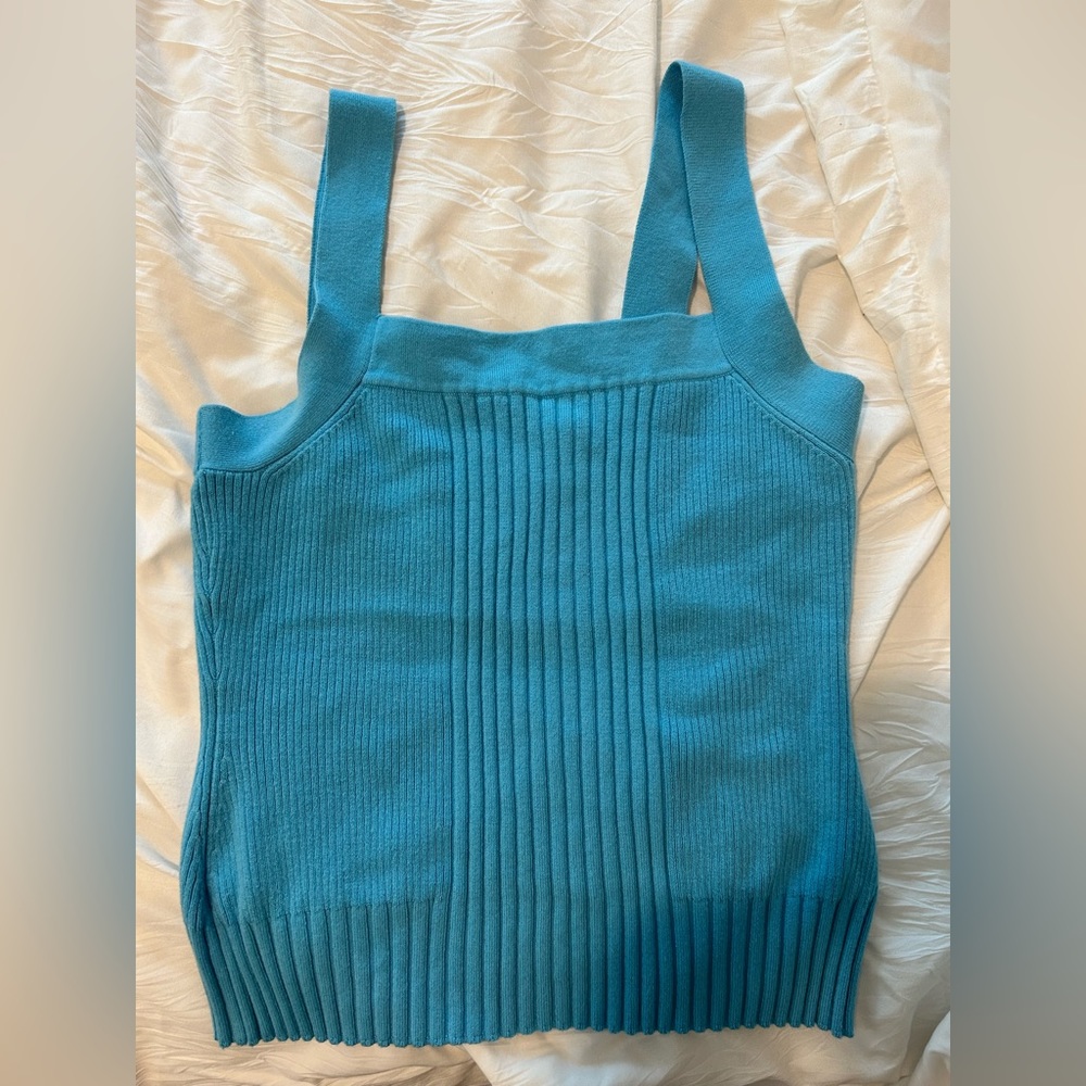 Blue sweater tank